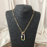 Collar Candy Cane enchapado en oro 18K