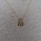 Collar plata 925 enchapado en oro 18k atrapasueños