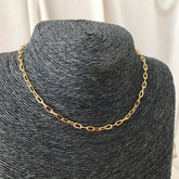 Collar eslabones slim enchapado en oro 18K