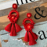 Aretes Vera rojo