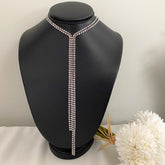 Collar choker doble con cascada de 4 caidas