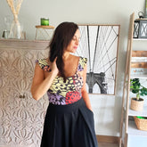 Body Alitas amarillo, coral, nude, negro talla standard