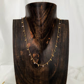 Collar little crystal dots enchapado en oro 18k