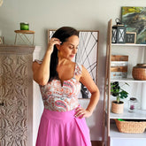 Body Alitas hueso flores talla standard