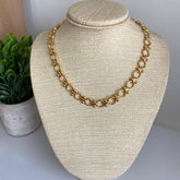 Collar eslabón chic dorado bañado en 18k