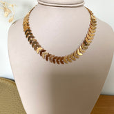 Collar leafs dorado de hojitas bañado en 18k