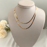 Collar snake dorado doble caida