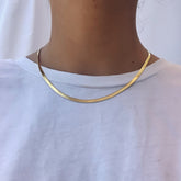 Collar choker classy en plata 925 bañado en oro 18k