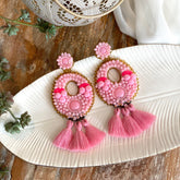Aretes Magdalena rosa