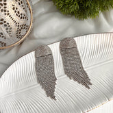 Aretes fringe circonia clear