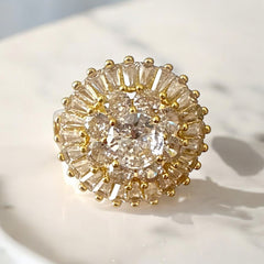 Anillo Sol de Cristal Ajustable