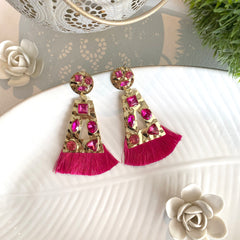 Aretes Martina fucsia