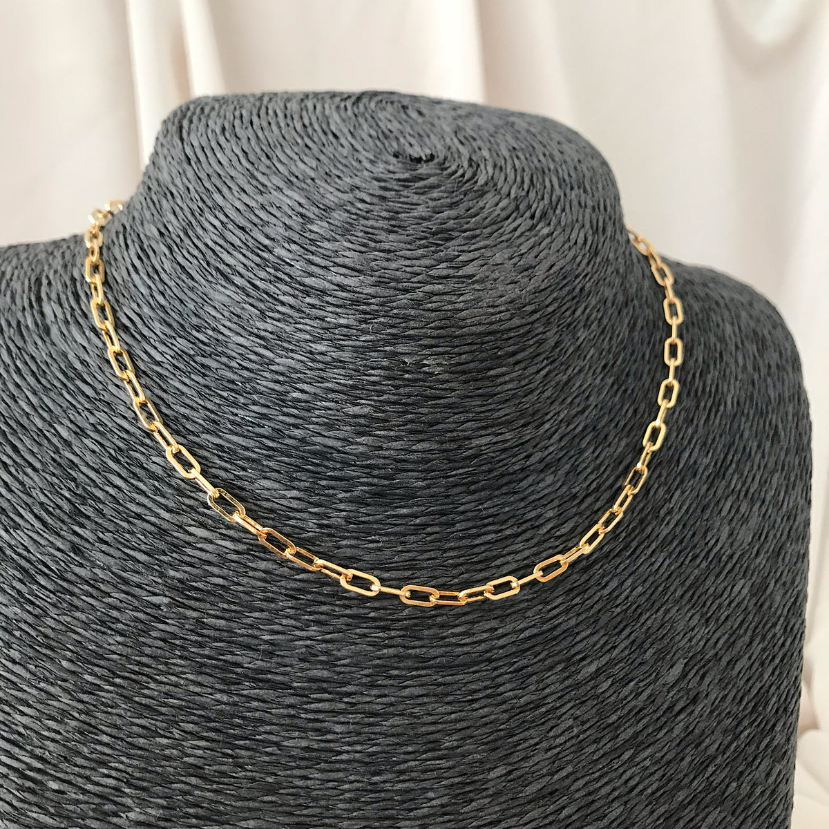 Collar eslabones slim enchapado en oro 18K