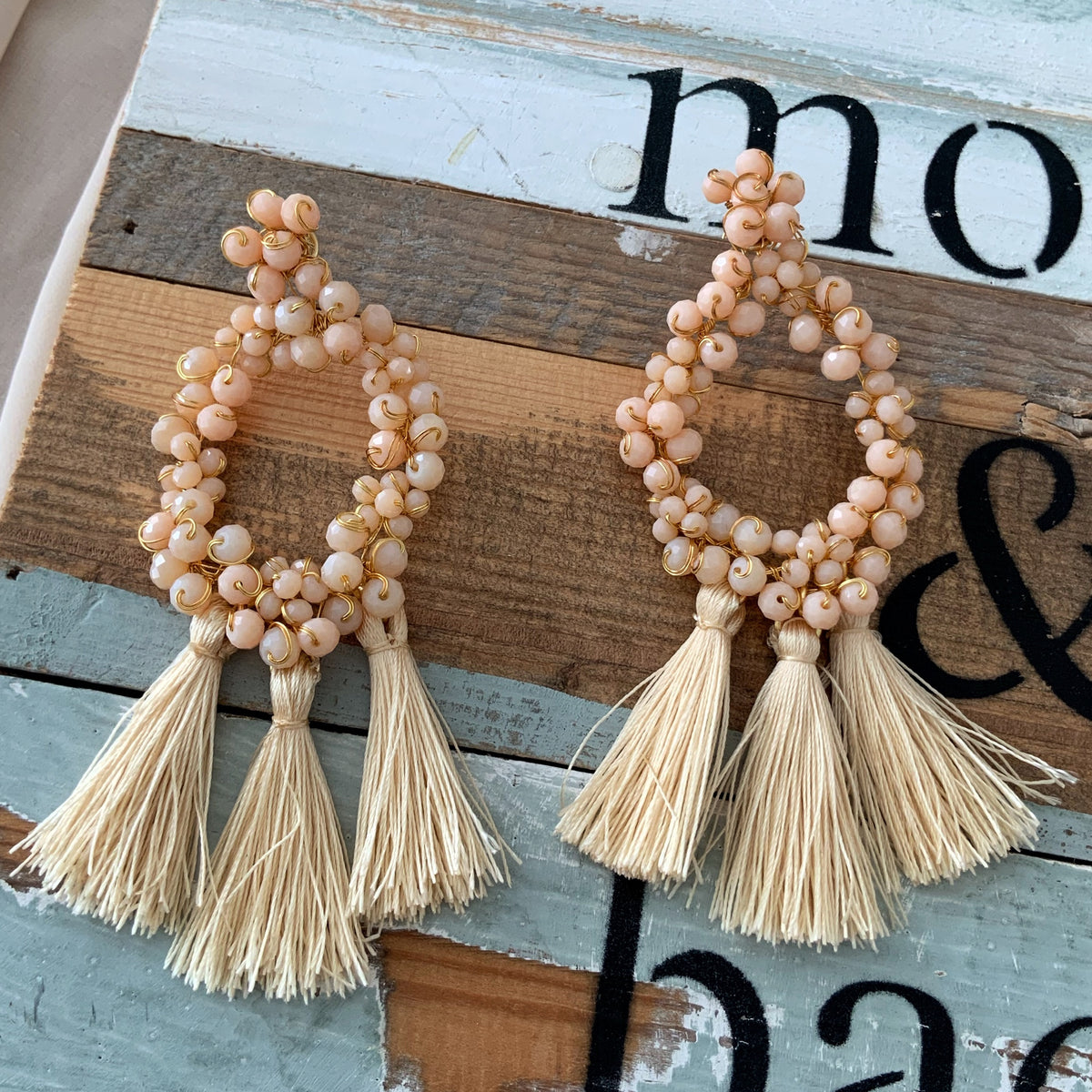 Aretes Olivia nude melón