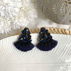 Aretes Emilia azul oscuro