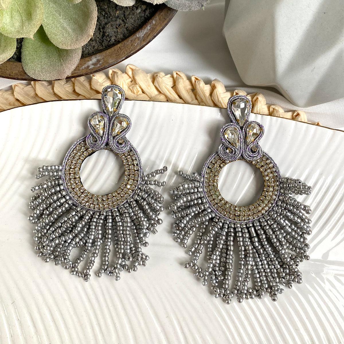 Aretes Alba plateado