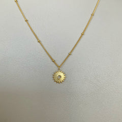 Collar soleil en plata 925 bañado en oro 18k