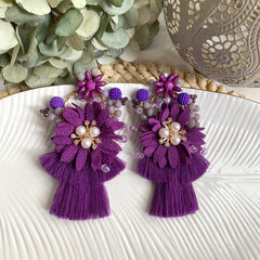Aretes Fiorella morado