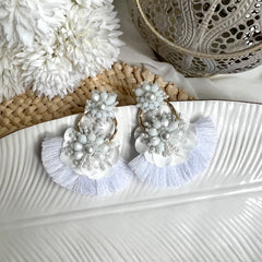 Aretes Claire blanco