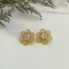 Mini aretes flores amarillas