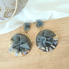 Aretes tutú disco plomo