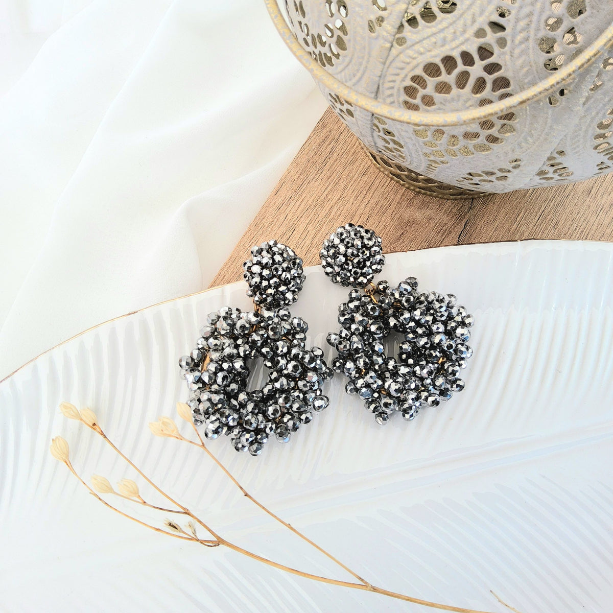 Aretes Madeleine plateado