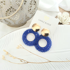 Arete semillita azul