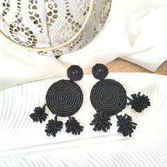 Aretes polka negro