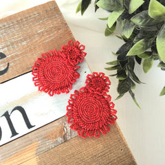 Aretes Romina rojo