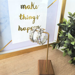 Argollas Nicole plateadas