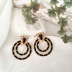 Aretes Velvet negro