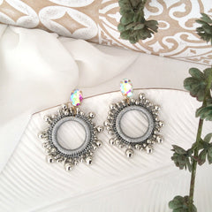 Aretes Cascabel plateado