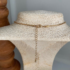 Collar corbata cadena dorado