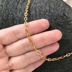 Collar eslabones slim enchapado en oro 18K