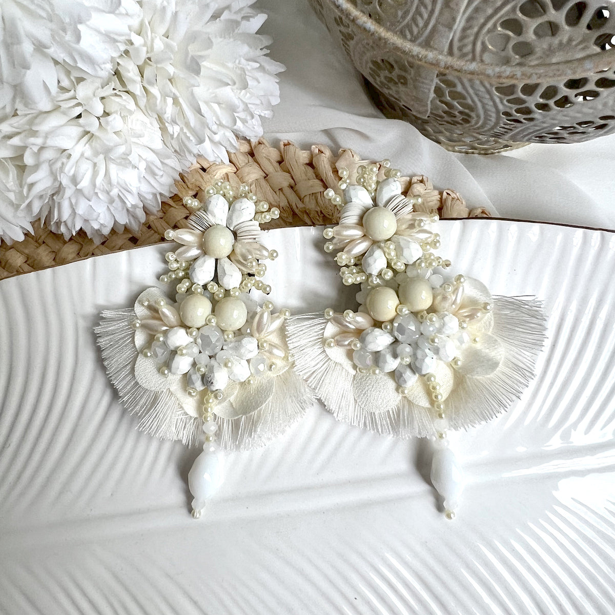 Aretes Arianne hueso