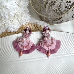Aretes Arianne palo rosa