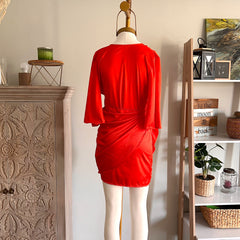 Vestido ajustable Juliette rojo coral talla única/ standard