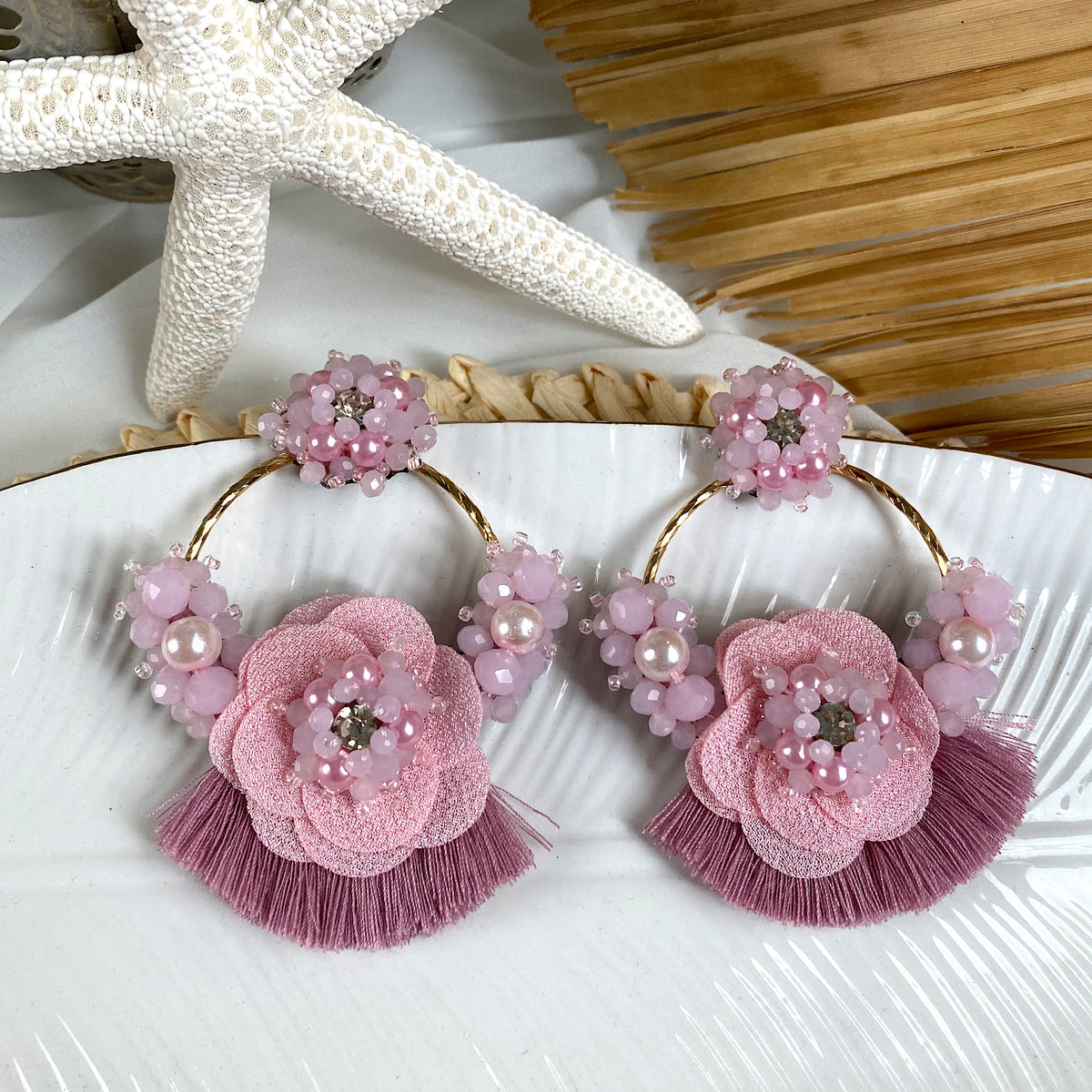 Aretes Rose palo rosa