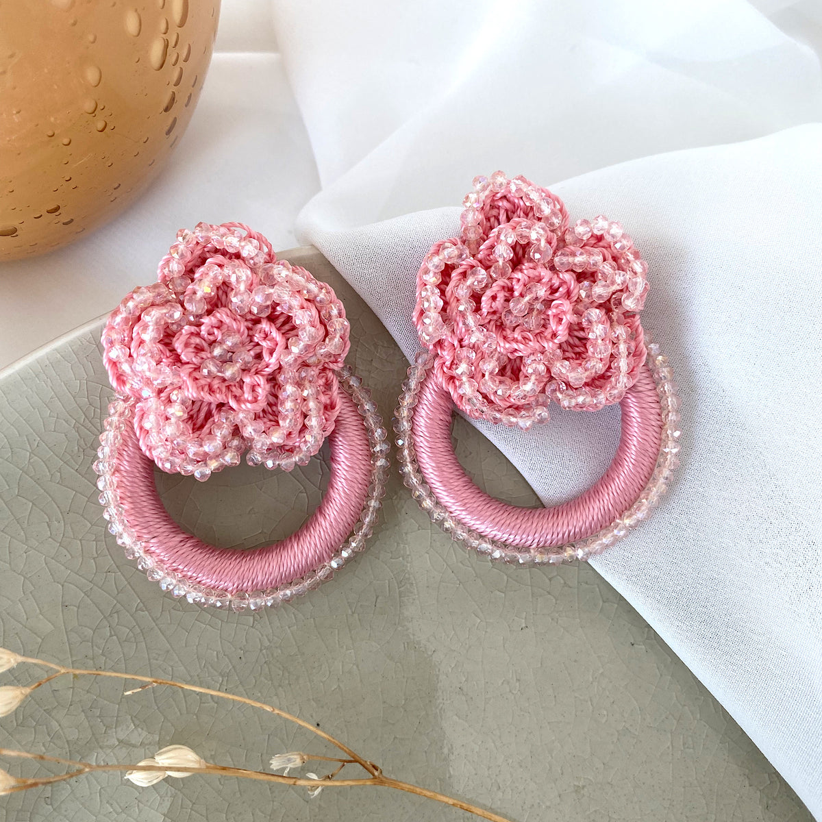 Aretes Fiorina rosa