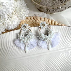 Aretes Leonor blanco