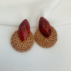 Aretes playeros pin rojo