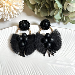 Aretes Isa negro