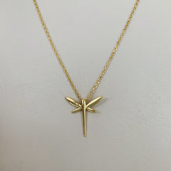 Collar libélulas plata 925 bañado en oro 18k