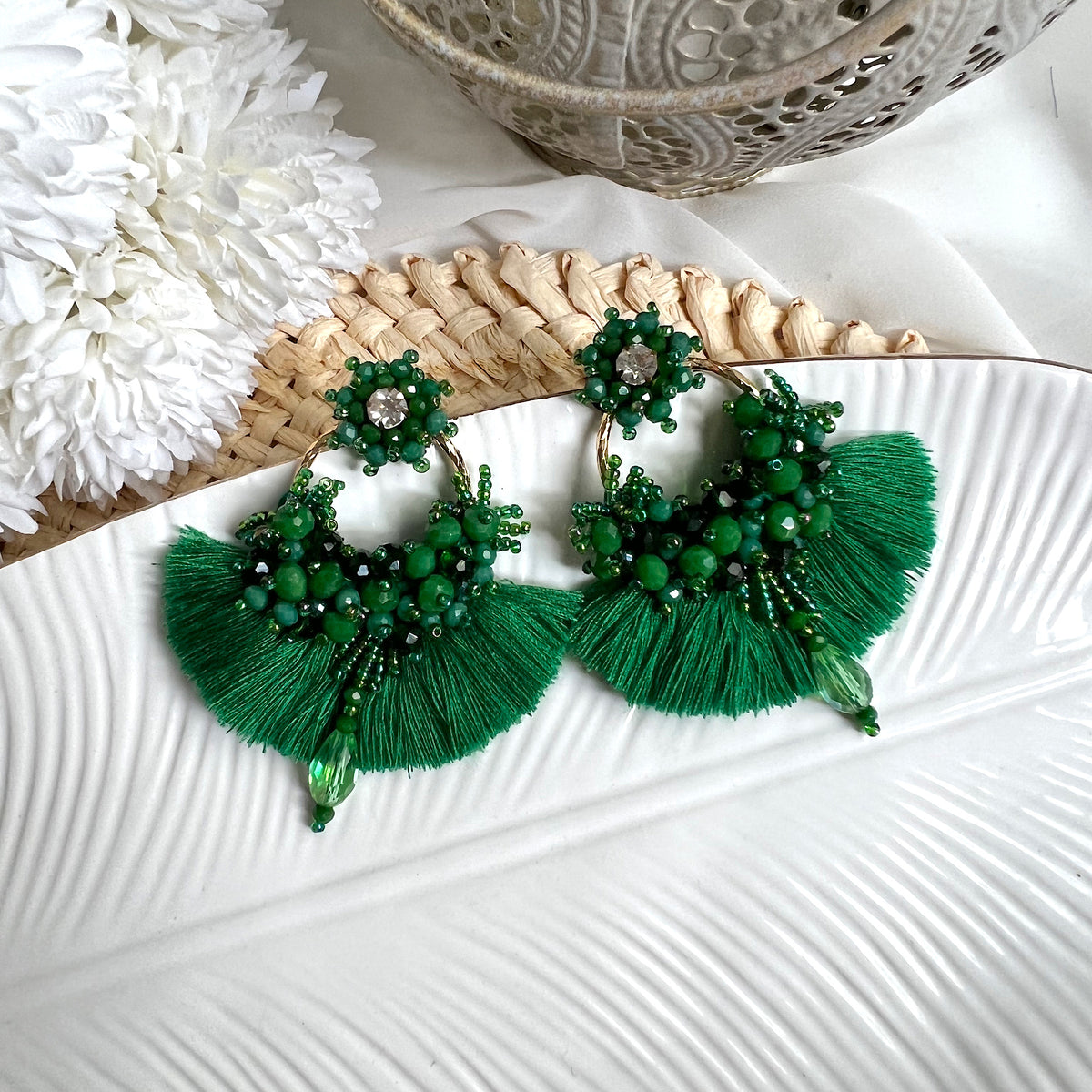 Aretes Leonor verde
