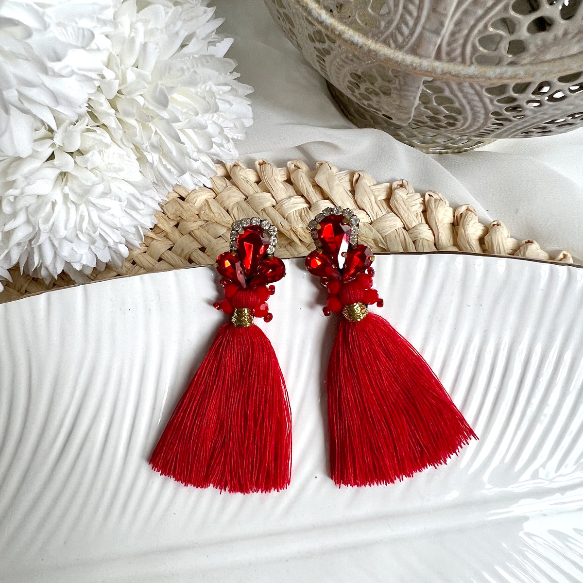 Aretes Sophie rojo
