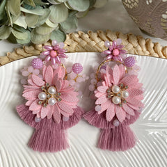 Aretes Fiorella palo rosa