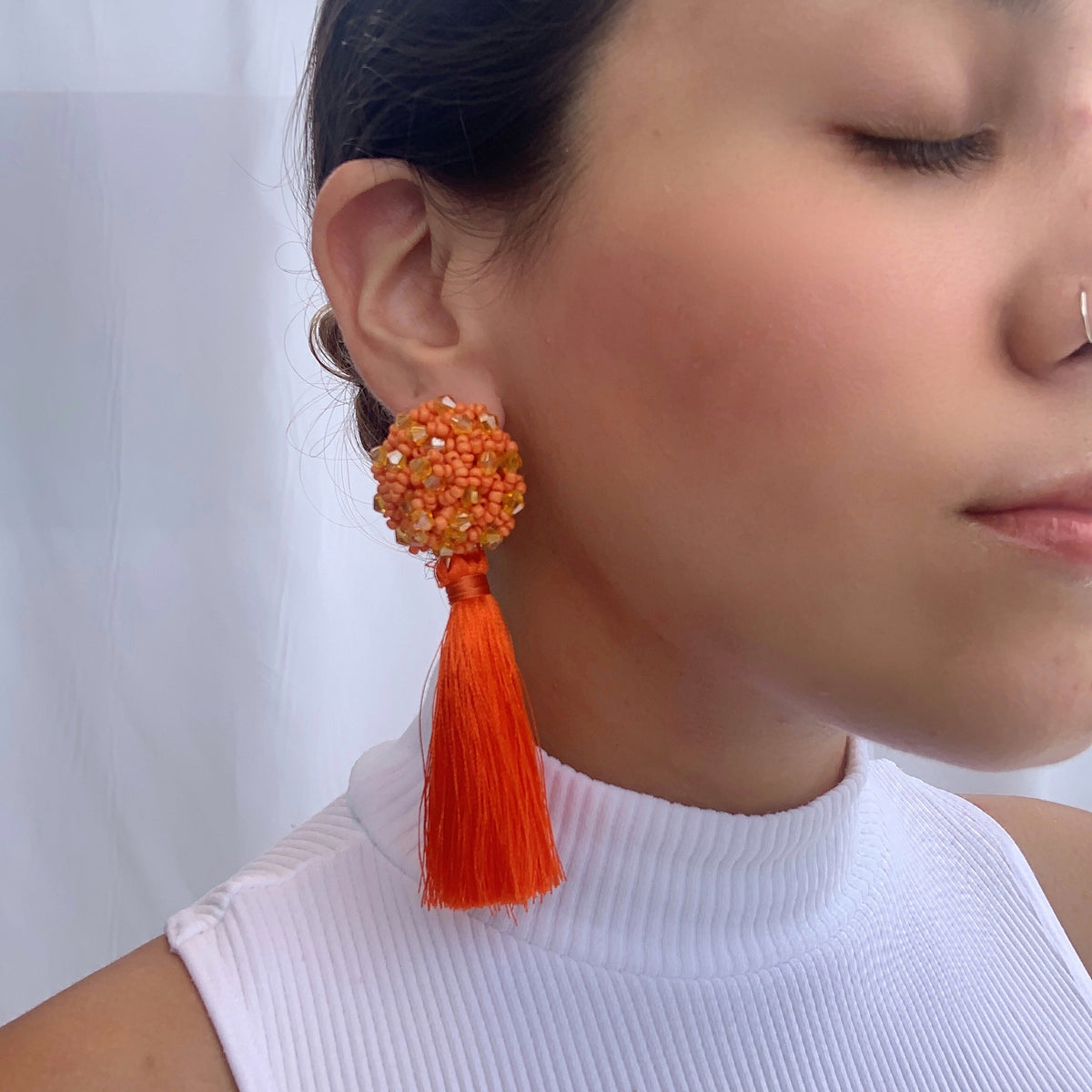 Aretes Cecilia naranja