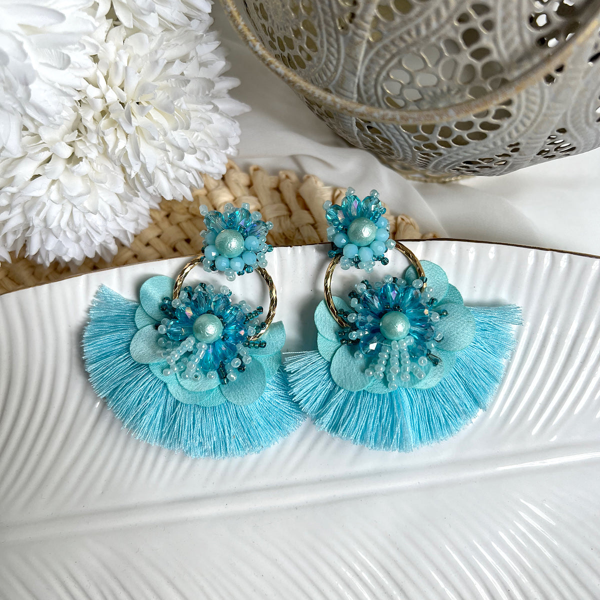 Aretes Claire celeste