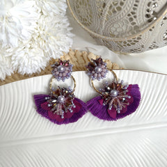 Aretes Claire morado lila