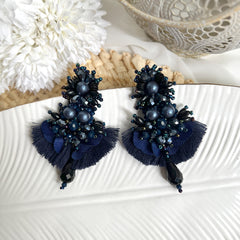 Aretes Arianne azul oscuro